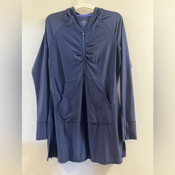 ATHLETA Navy Wick It Wanderer Swimsuit Coverup - Picture 12 of 13